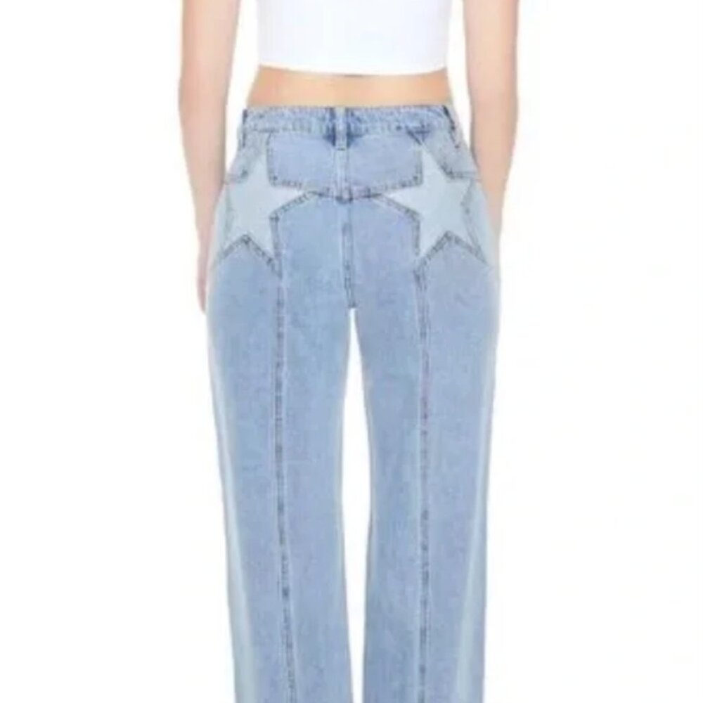 Forever 21 90s Fit Straight Leg Jeans - 4th of July